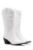 THERAPY Clayton Cowboy Boot White Faux Suede sold by Selfie Leslie