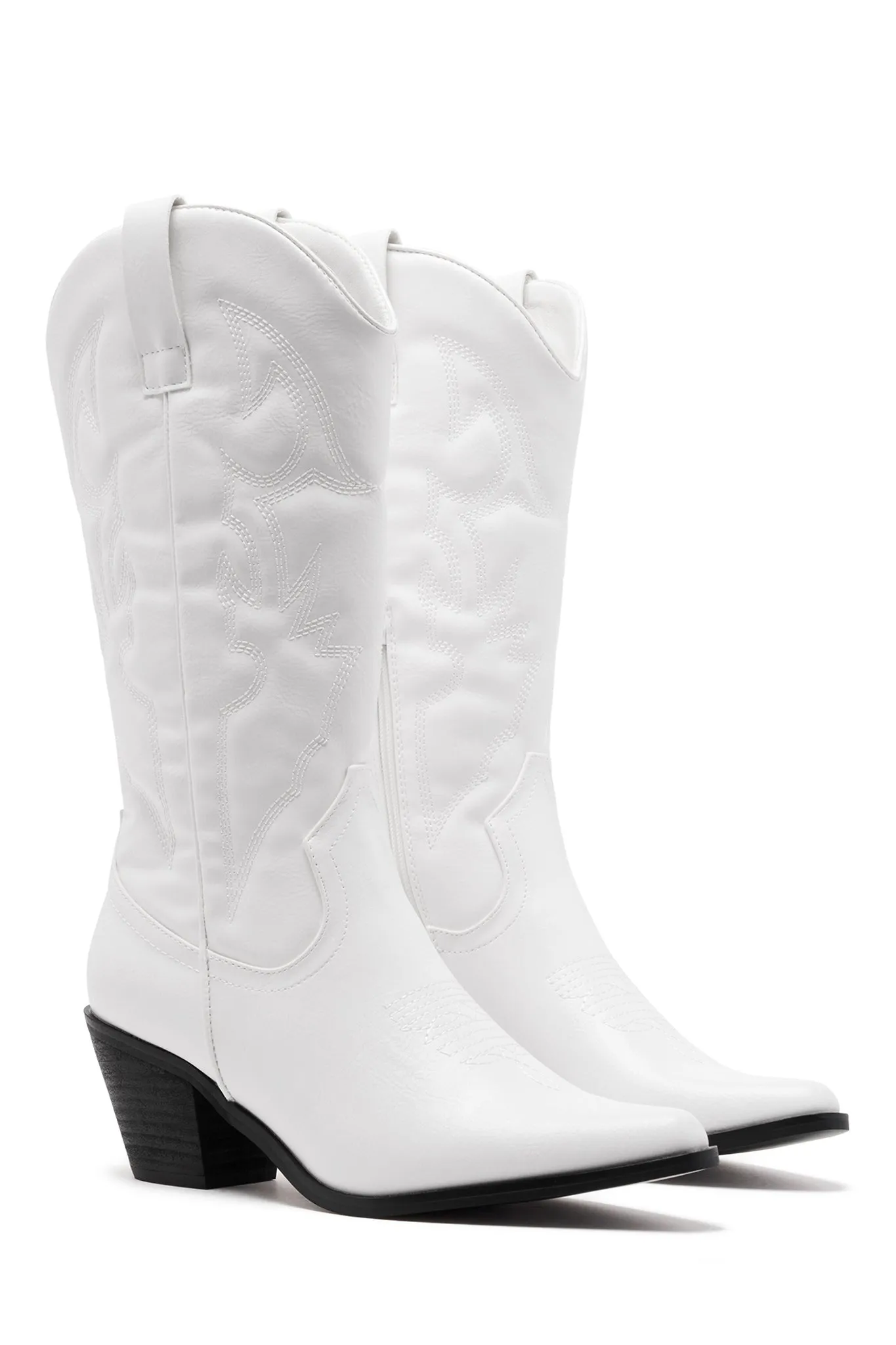THERAPY Clayton Cowboy Boot White Faux Suede sold by Selfie Leslie product image thumbnail 3