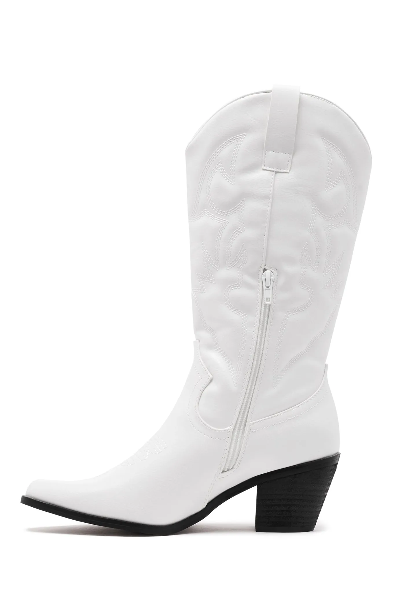 THERAPY Clayton Cowboy Boot White Faux Suede sold by Selfie Leslie product image thumbnail 2