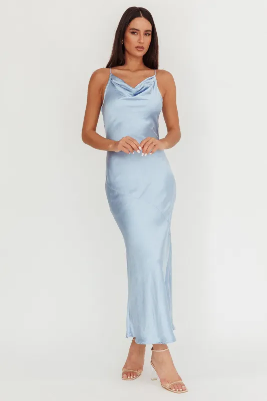 Noreen Cut-Out Back Maxi Dress Blue sold by Selfie Leslie