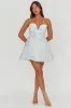 Gem Deep Sweetheart Neckline Mini Dress Floral Blue sold by Selfie Leslie