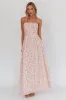 Daisy Day Basque Waist Maxi Dress Floral Blue sold by Selfie Leslie