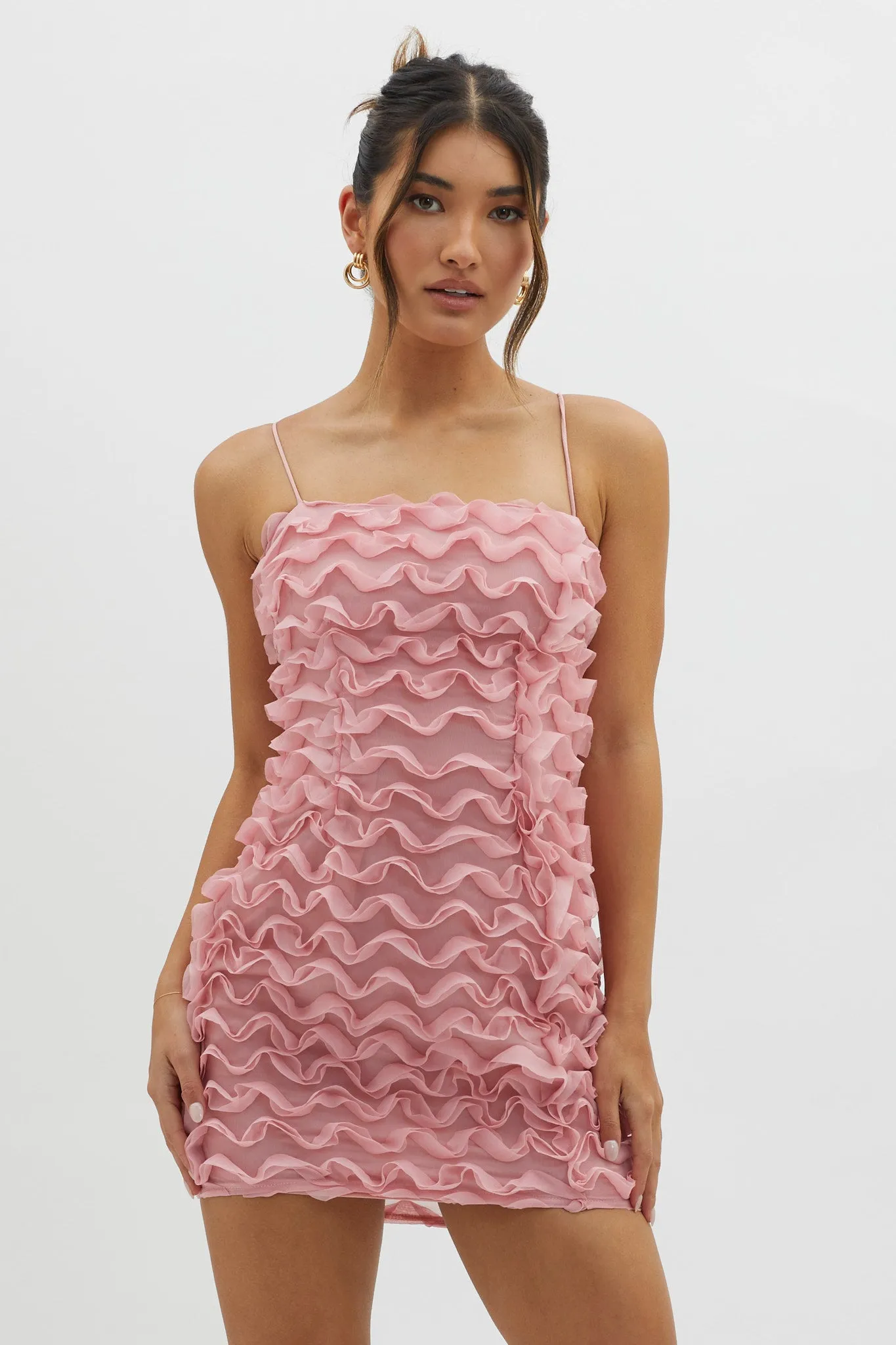 Tizzy Embellished Mini Dress Pink sold by Selfie Leslie