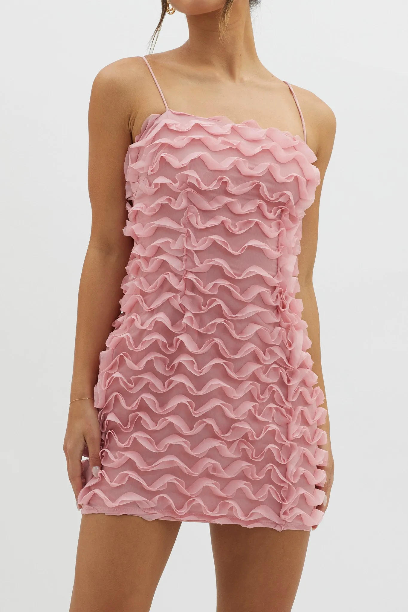 Tizzy Embellished Mini Dress Pink sold by Selfie Leslie product image thumbnail 3