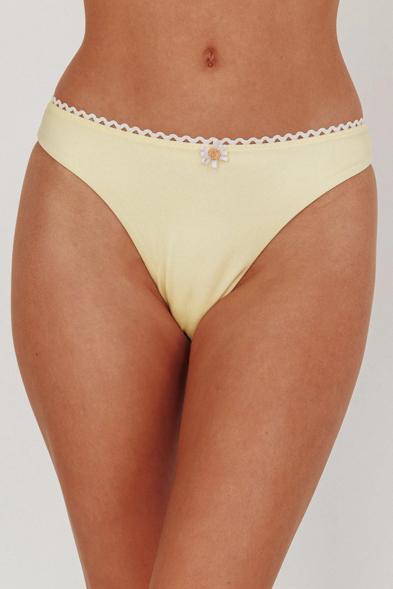 Cheerful Ric Rac Trim Bikini Bottom Butter sold by Selfie Leslie product image thumbnail 4