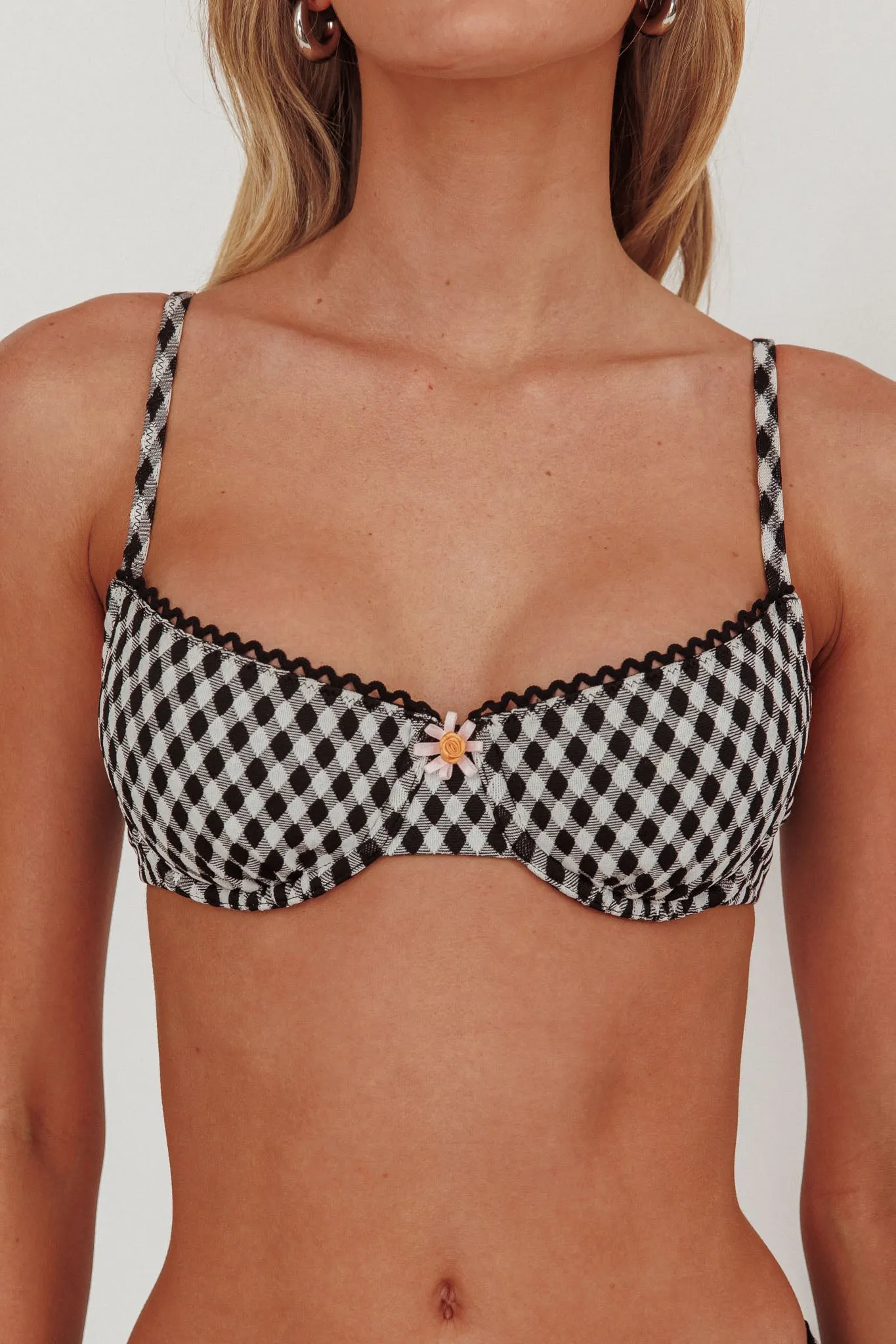 Cheerful Underwire Bikini Top Gingham sold by Selfie Leslie product image thumbnail 3