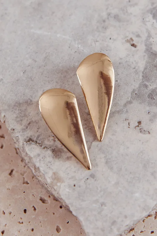 Peta Teardrop Earrings Gold sold by Selfie Leslie