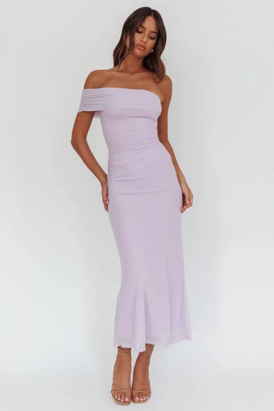 Gala One-Shoulder Maxi Dress Lilac sold by Selfie Leslie