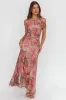 Moonlit Magic Asymmetric Neckline Maxi Dress Floral Blush sold by Selfie Leslie