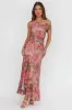 Moonlit Magic Asymmetric Neckline Maxi Dress Floral Blush sold by Selfie Leslie
