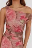 Moonlit Magic Asymmetric Neckline Maxi Dress Floral Blush sold by Selfie Leslie