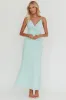 Lexxi Crossover Gathered Waist Maxi Dress Tiffany Blue sold by Selfie Leslie