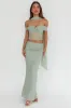 All The Lights Off-Shoulder Crop Top Sage sold by Selfie Leslie
