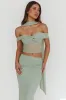All The Lights Off-Shoulder Crop Top Sage sold by Selfie Leslie
