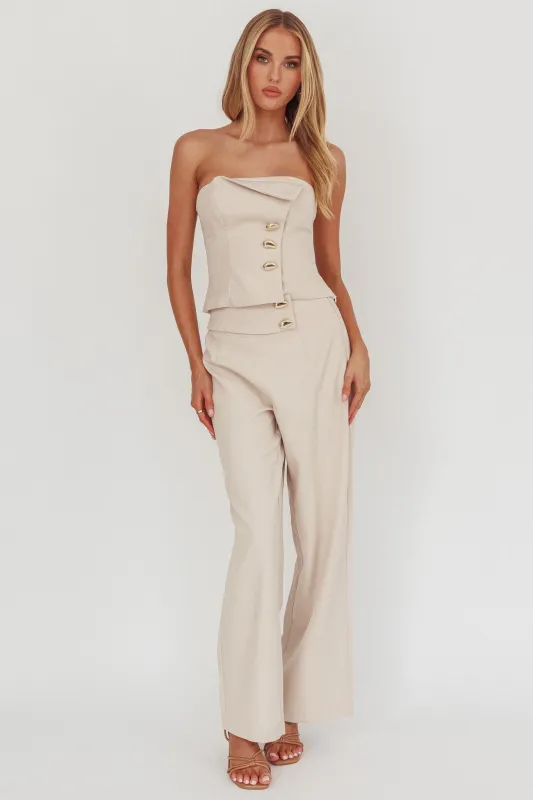 Ishani Hardware Decoration Pants Beige sold by Selfie Leslie