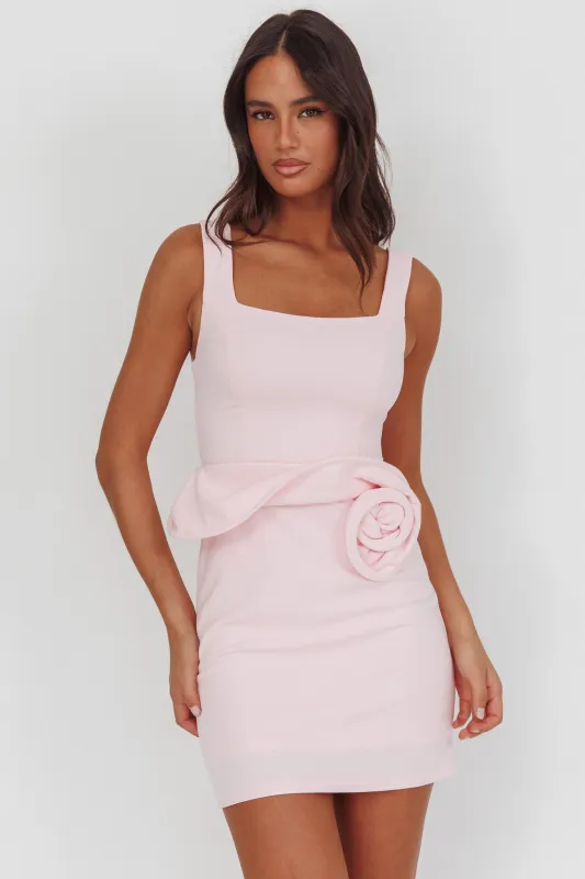 Goldy Rose Waist Decoration Mini Dress Pink sold by Selfie Leslie