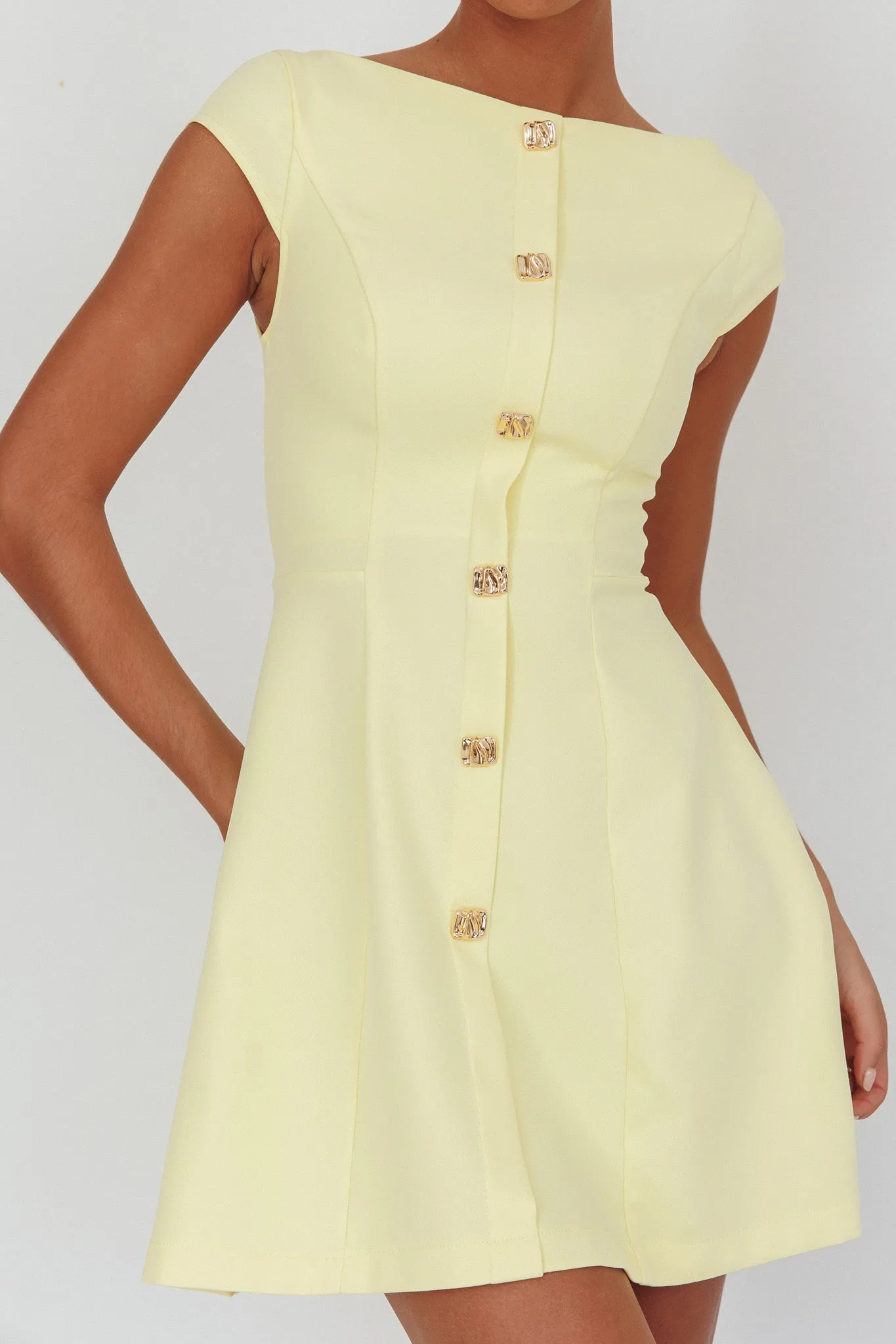 Rebel Cap Sleeve Mini Dress Butter sold by Selfie Leslie product image thumbnail 3