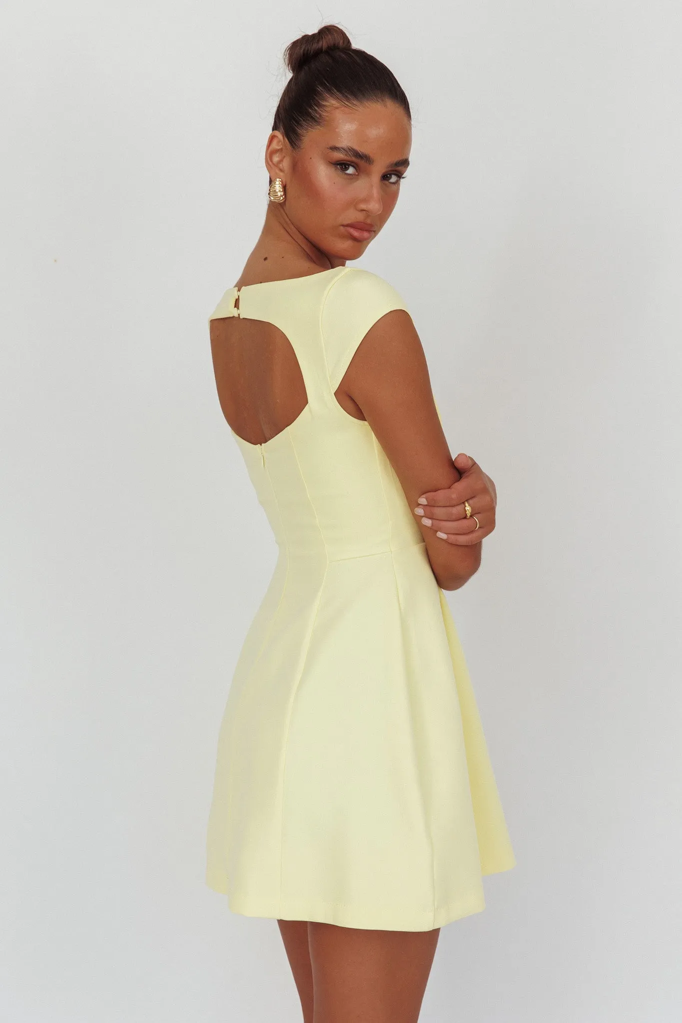 Rebel Cap Sleeve Mini Dress Butter sold by Selfie Leslie product image thumbnail 2