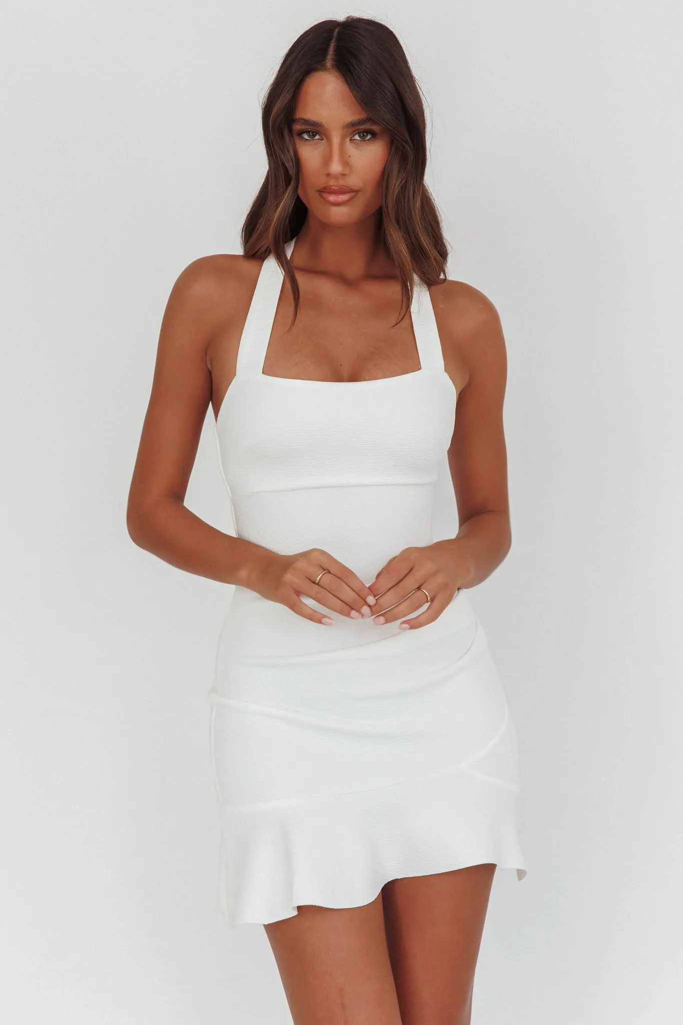 Fire Of Stars Halterneck Mini Dress White sold by Selfie Leslie product image thumbnail 5