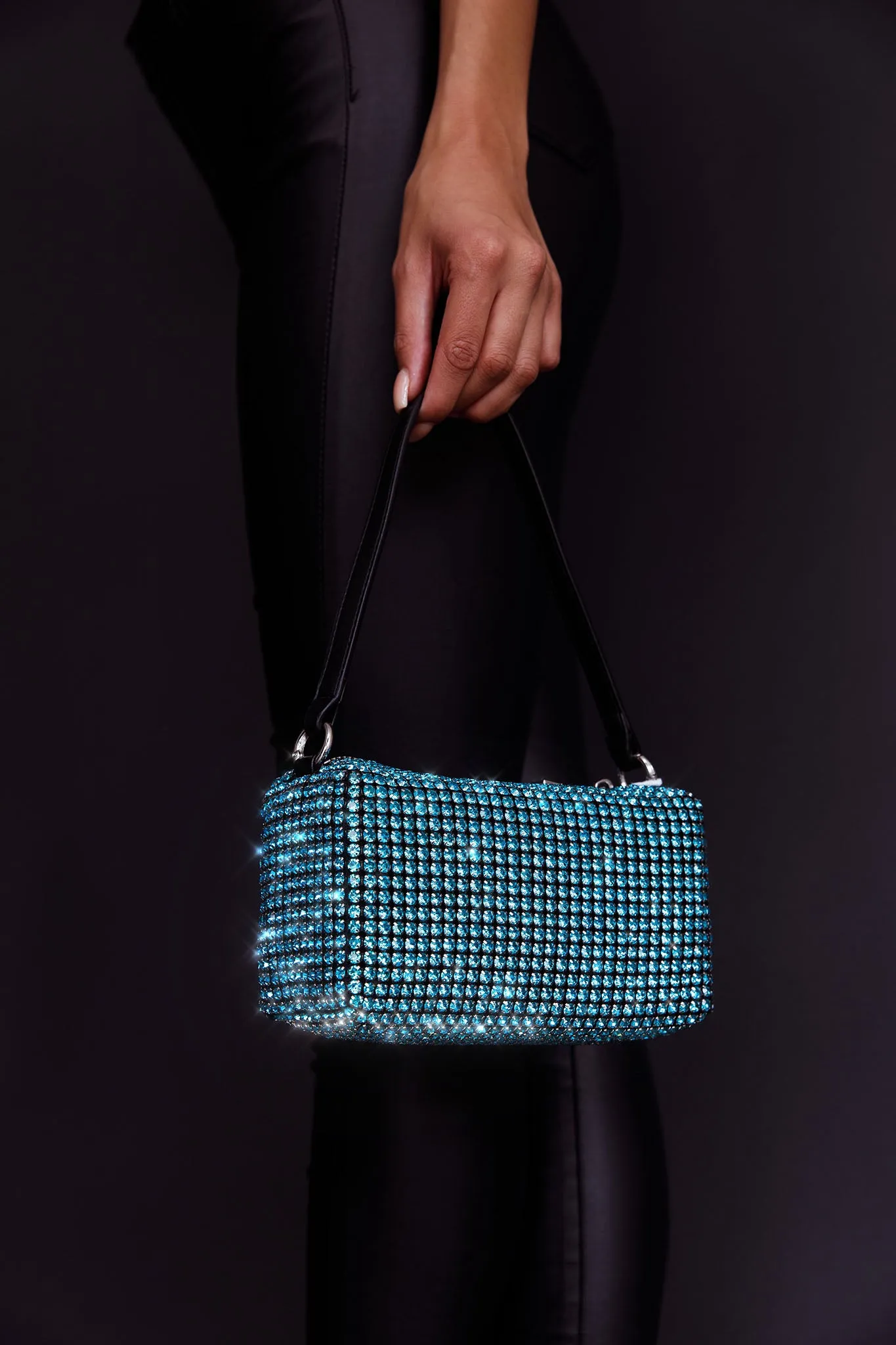 Mara Crystal Rectangular Bag Blue sold by Selfie Leslie