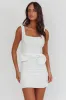 Goldy Rose Waist Decoration Mini Dress White sold by Selfie Leslie