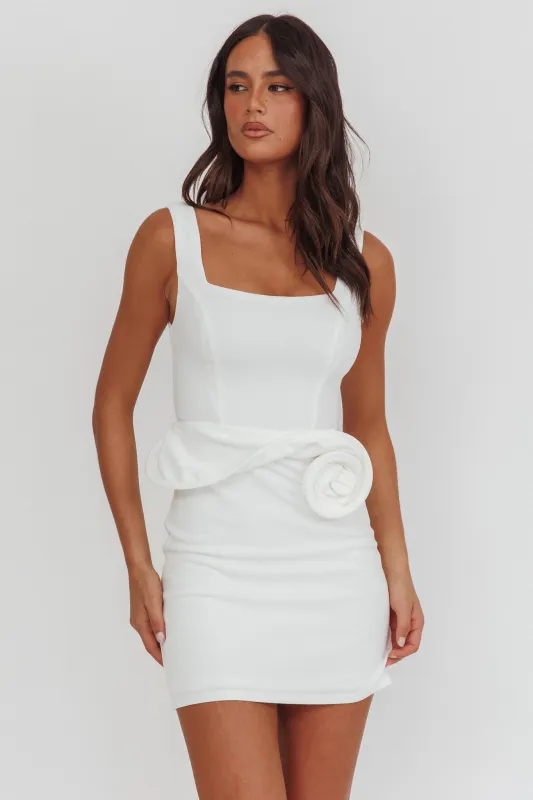 Goldy Rose Waist Decoration Mini Dress White sold by Selfie Leslie