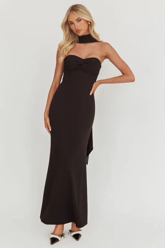 Of The Night Twist Bust Maxi Dress Black sold by Selfie Leslie