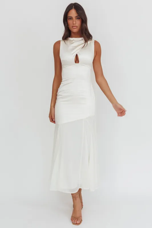 Meliza Keyhole Bust Maxi Dress Oyster sold by Selfie Leslie