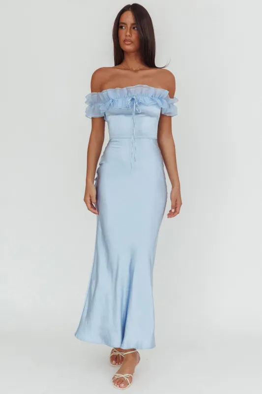 Summerfield Off-Shoulder Maxi Dress Blue sold by Selfie Leslie