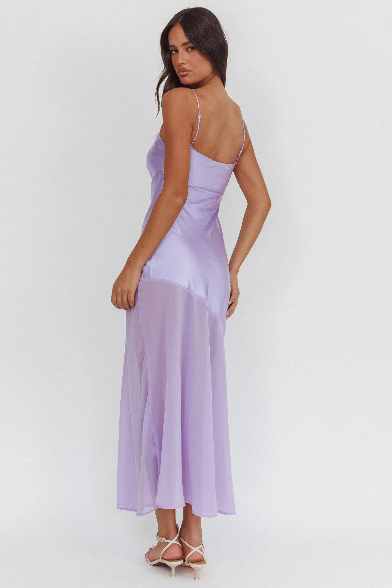 Gilded Dream Chiffon Hem Maxi Dress Lilac sold by Selfie Leslie product image thumbnail 2