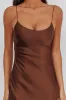 Gilded Dream Chiffon Hem Maxi Dress Chocolate sold by Selfie Leslie