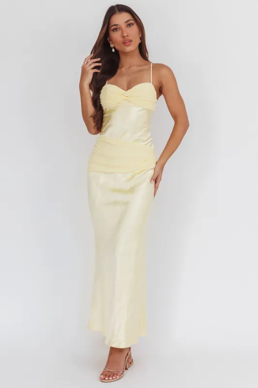 Arizona Sunset Criss-Cross Bow Back Dress Yellow sold by Selfie Leslie