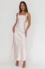 Carmel Shoulder Sash Midi Dress Blush sold by Selfie Leslie