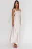 Carmel Shoulder Sash Midi Dress Blush sold by Selfie Leslie