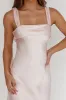 Carmel Shoulder Sash Midi Dress Blush sold by Selfie Leslie