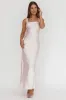 Carmel Shoulder Sash Midi Dress Blush sold by Selfie Leslie