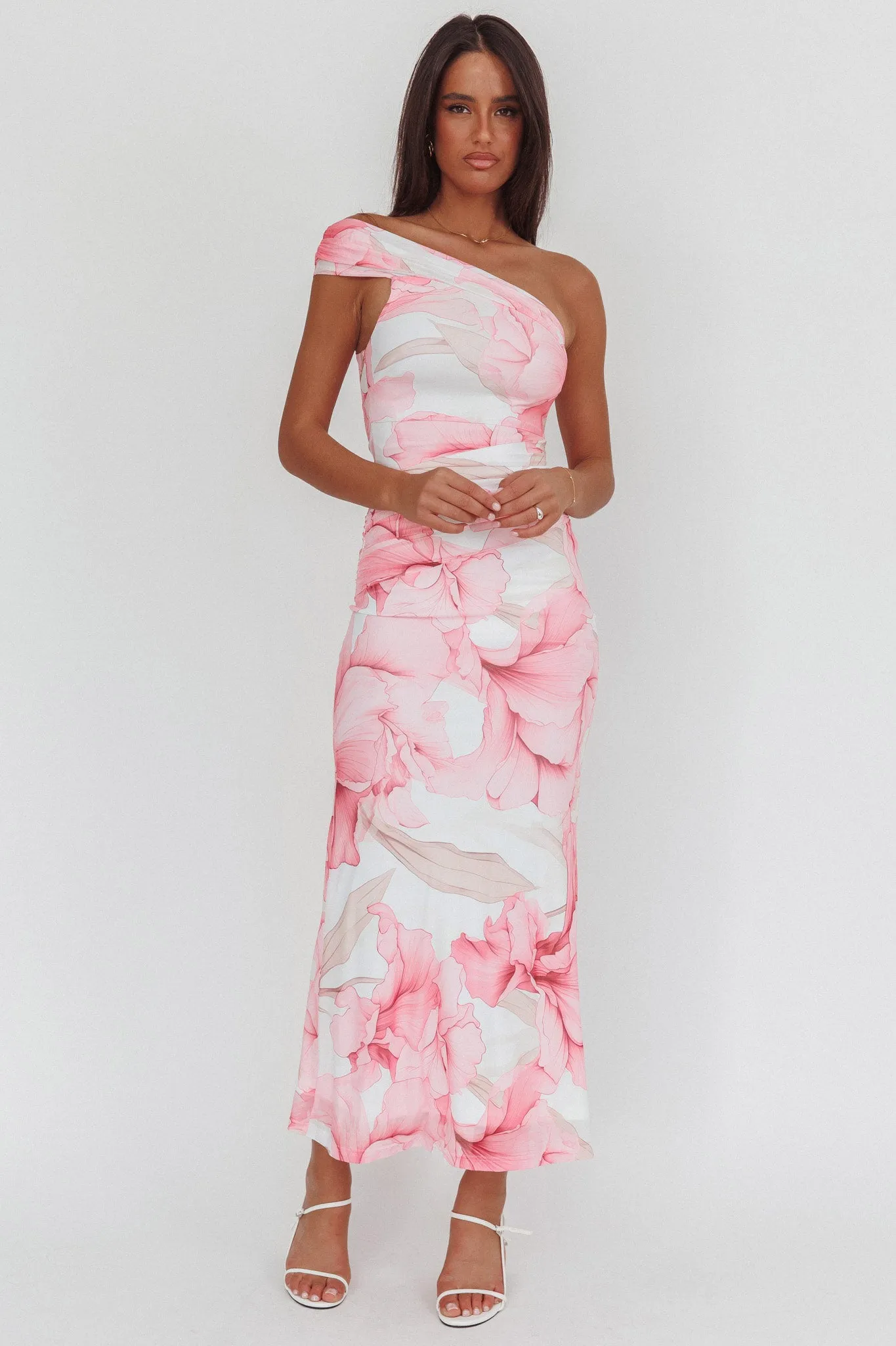 Gala One-Shoulder Maxi Dress Orchid Pink sold by Selfie Leslie product image thumbnail 5