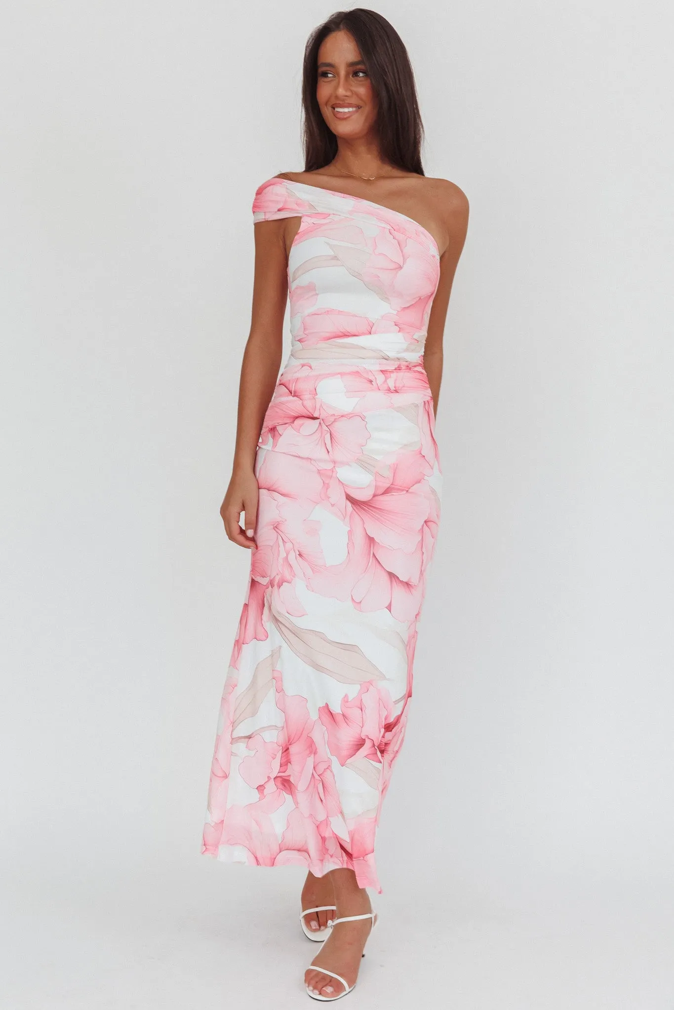 Gala One-Shoulder Maxi Dress Orchid Pink sold by Selfie Leslie product image thumbnail 4