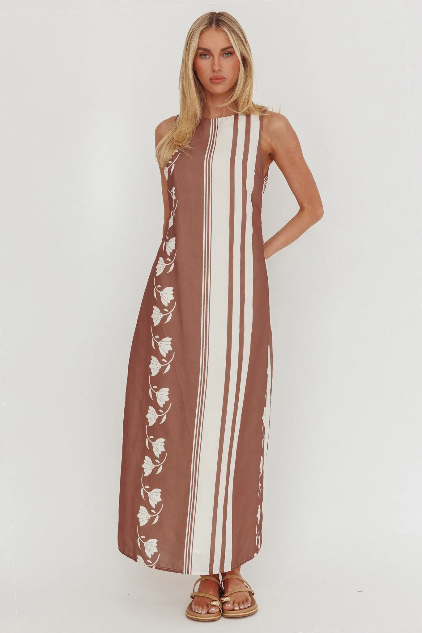 Dayla Sleeveless Waist Tie Maxi Dress Palma sold by Selfie Leslie