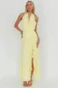 Enticing Halterneck Frill Maxi Dress Yellow sold by Selfie Leslie
