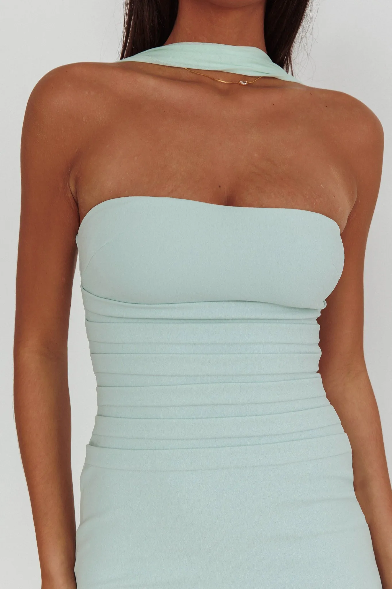 Luna Sol Reverse Halter Maxi Dress Mint sold by Selfie Leslie product image thumbnail 3