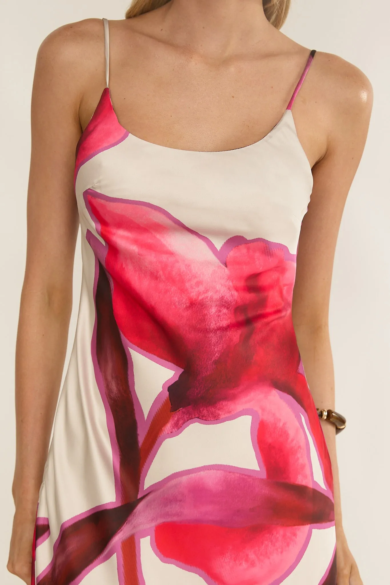 Gilded Dream Chiffon Hem Maxi Dress Print Beige sold by Selfie Leslie product image thumbnail 5