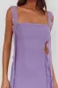 Blushing Ruffle Trim Maxi Dress Lilac sold by Selfie Leslie