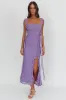 Blushing Ruffle Trim Maxi Dress Lilac sold by Selfie Leslie