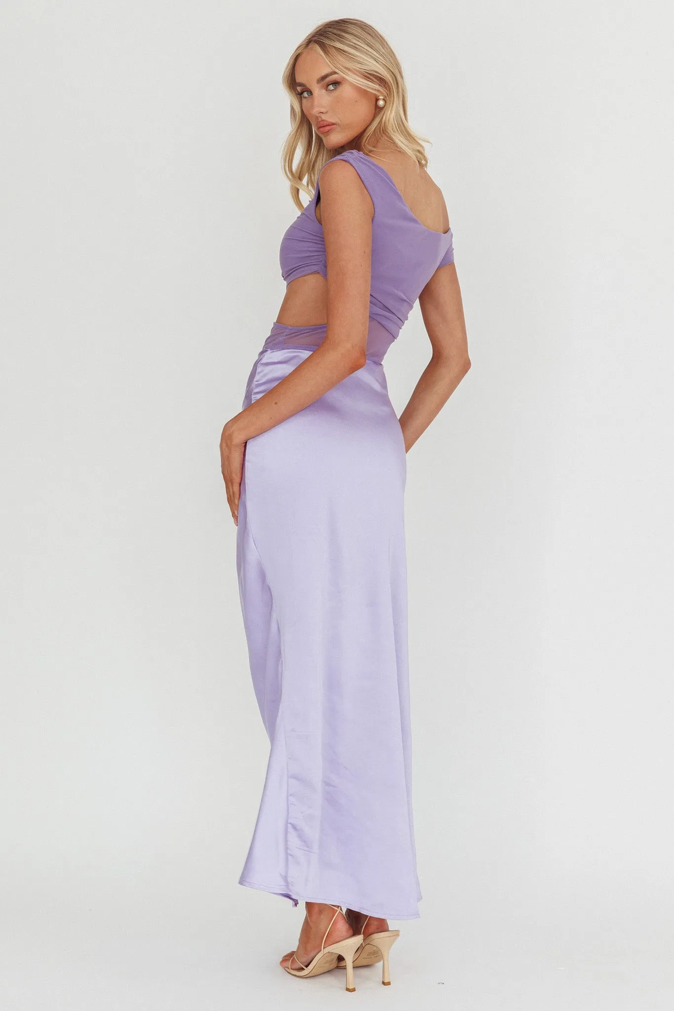 In Blooms Mesh Bodice Maxi Dress Lilac sold by Selfie Leslie product image thumbnail 2