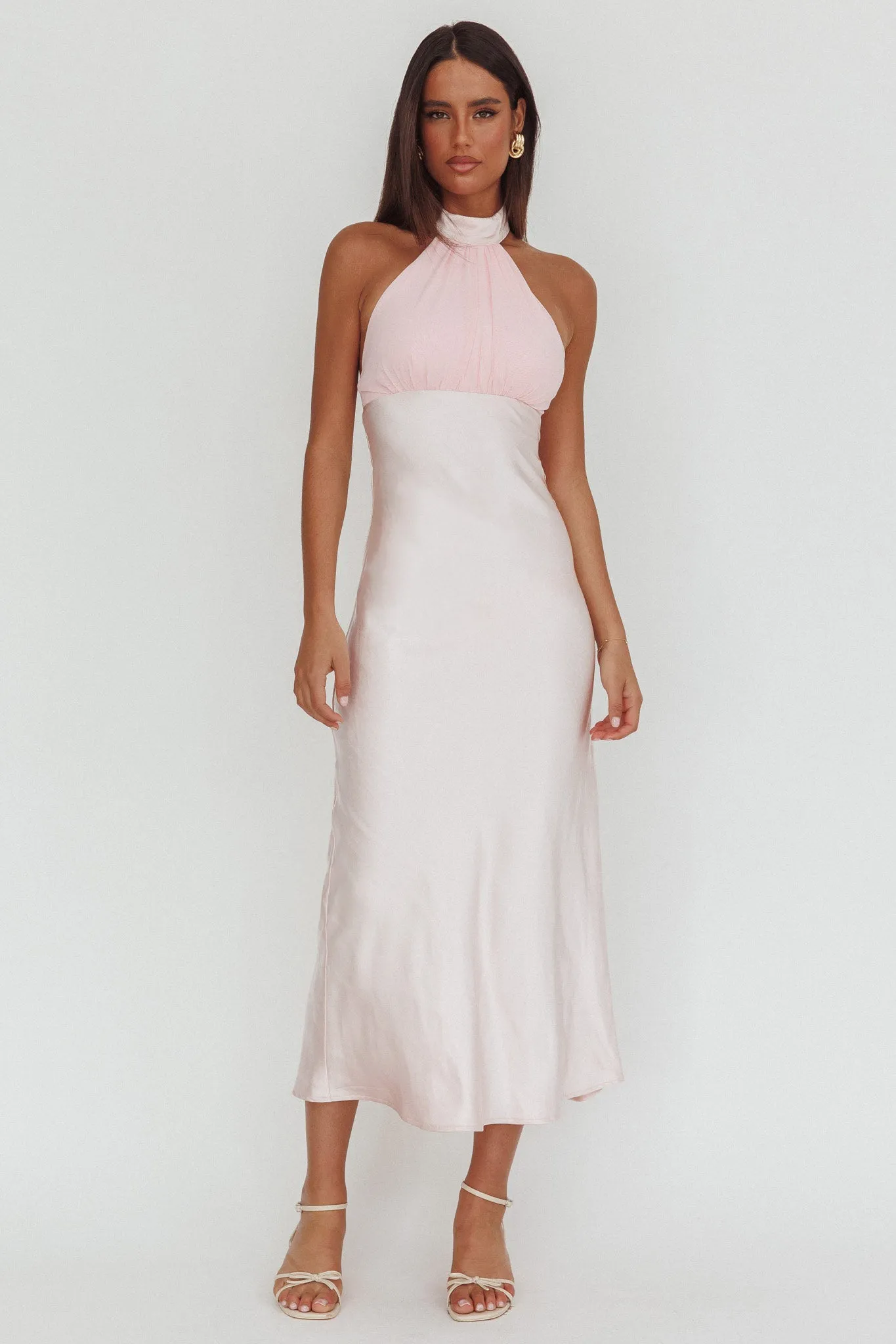 Kaivira Halterneck Maxi Dress Pink sold by Selfie Leslie product image thumbnail 5