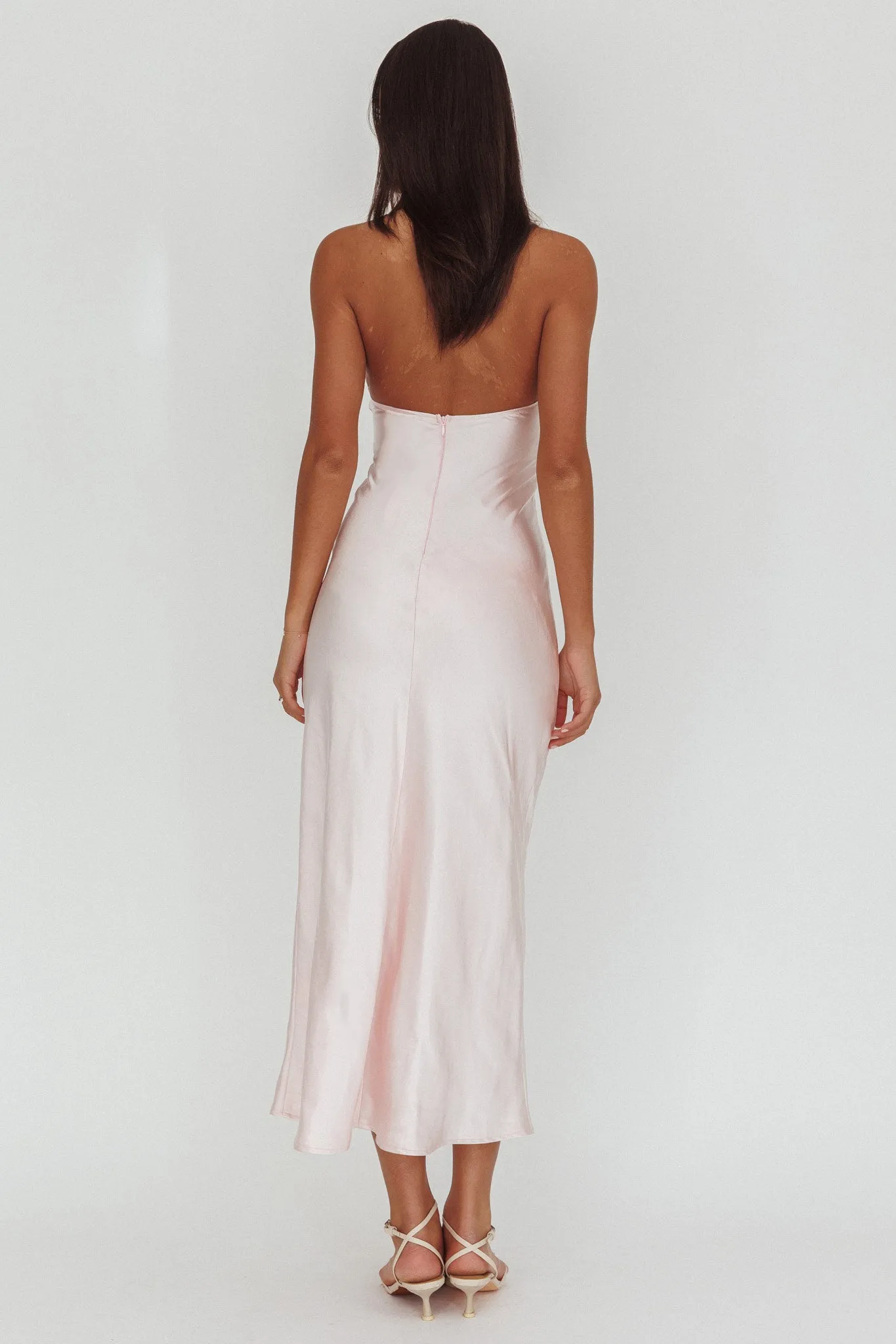 Kaivira Halterneck Maxi Dress Pink sold by Selfie Leslie product image thumbnail 2