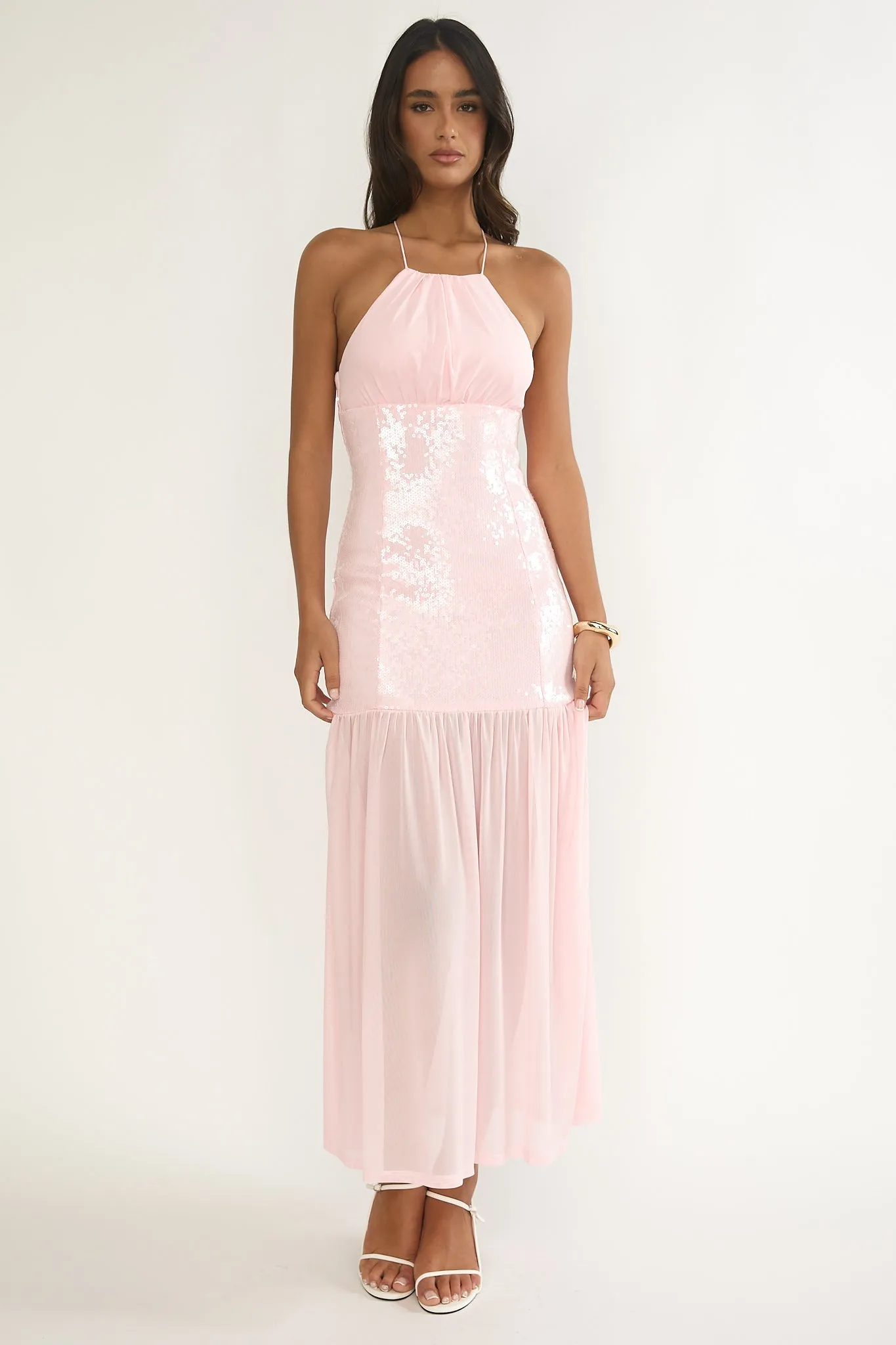 Wilma Sequin Bodice Maxi Dress Pink sold by Selfie Leslie product image thumbnail 5