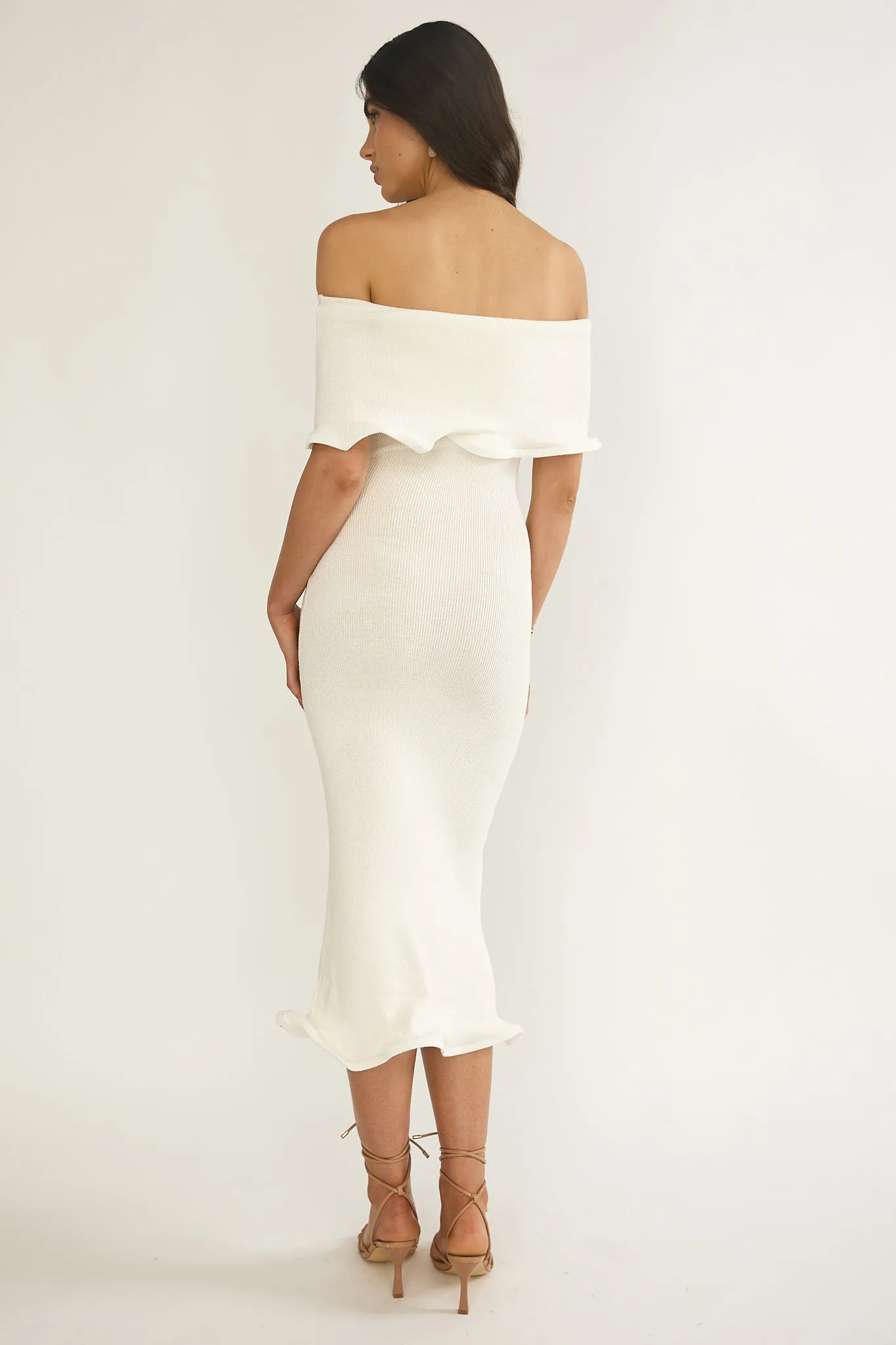 Rayna Off-Shoulder Midi Dress Ivory sold by Selfie Leslie product image thumbnail 3