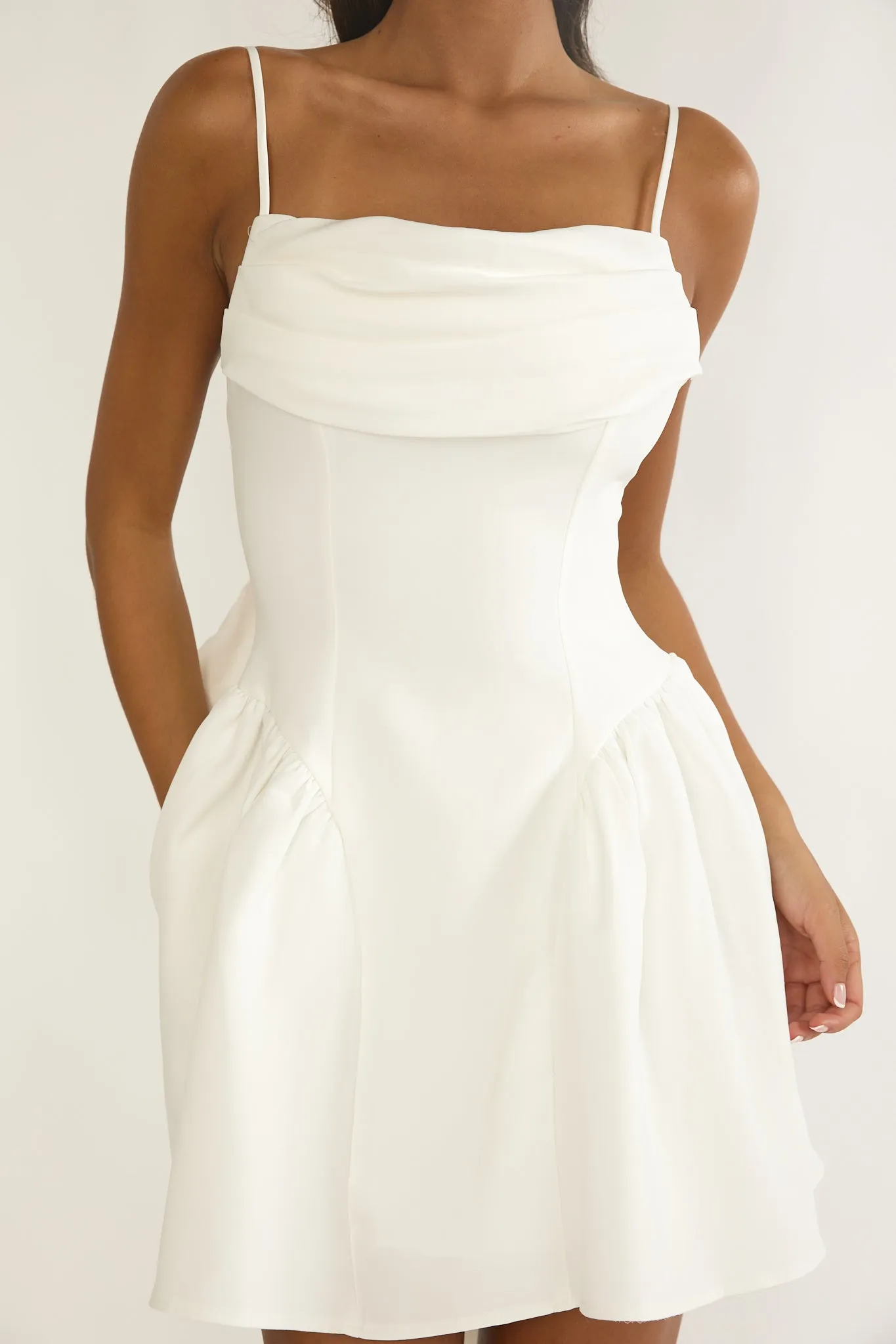 Wilder Oversized Back Bow Mini Dress White sold by Selfie Leslie product image thumbnail 3
